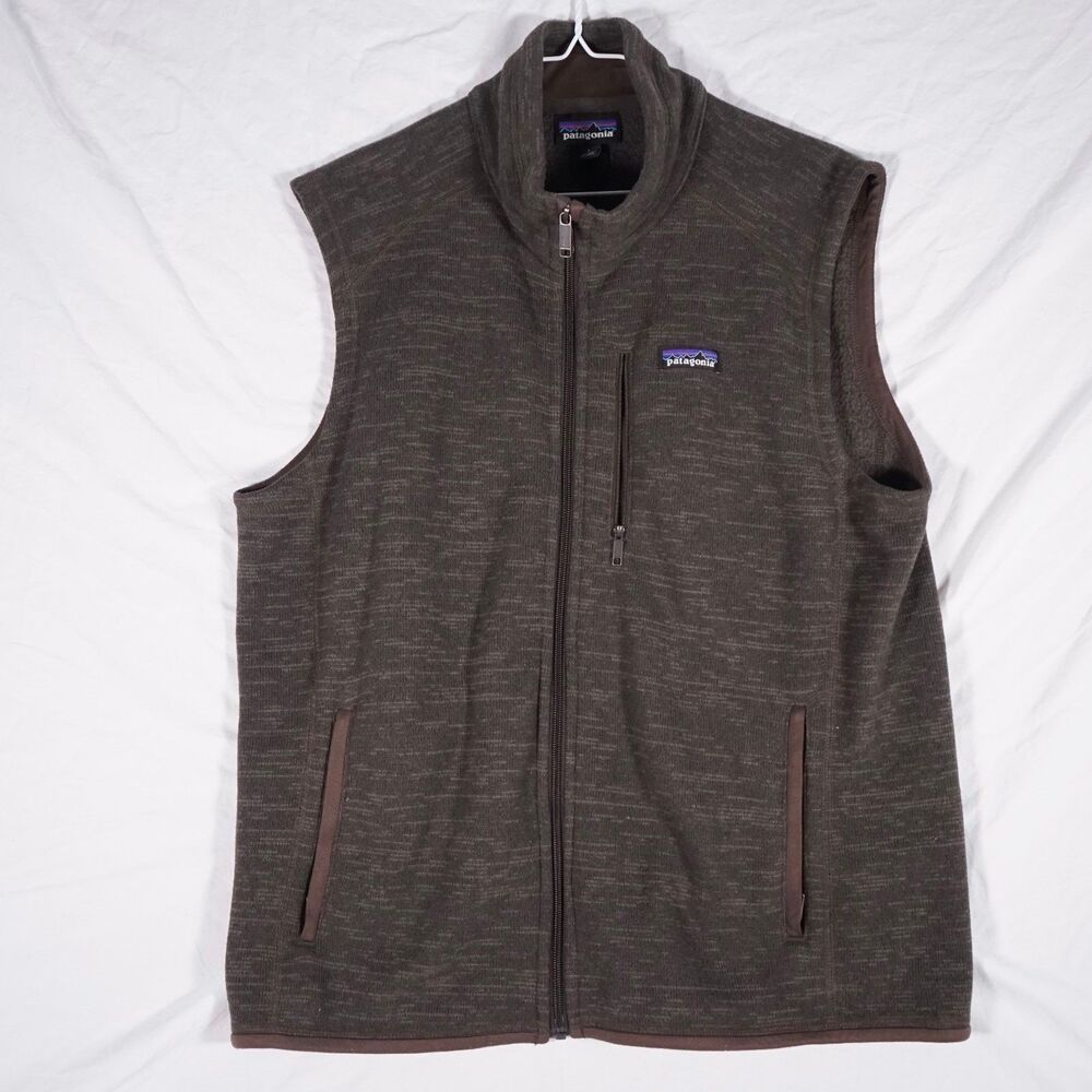 Patagonia Better Sweater Vest Full Zip Brown Mens Large - Picture 7 of 7
